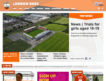 Tablet Screenshot of londonbeeswsl.com